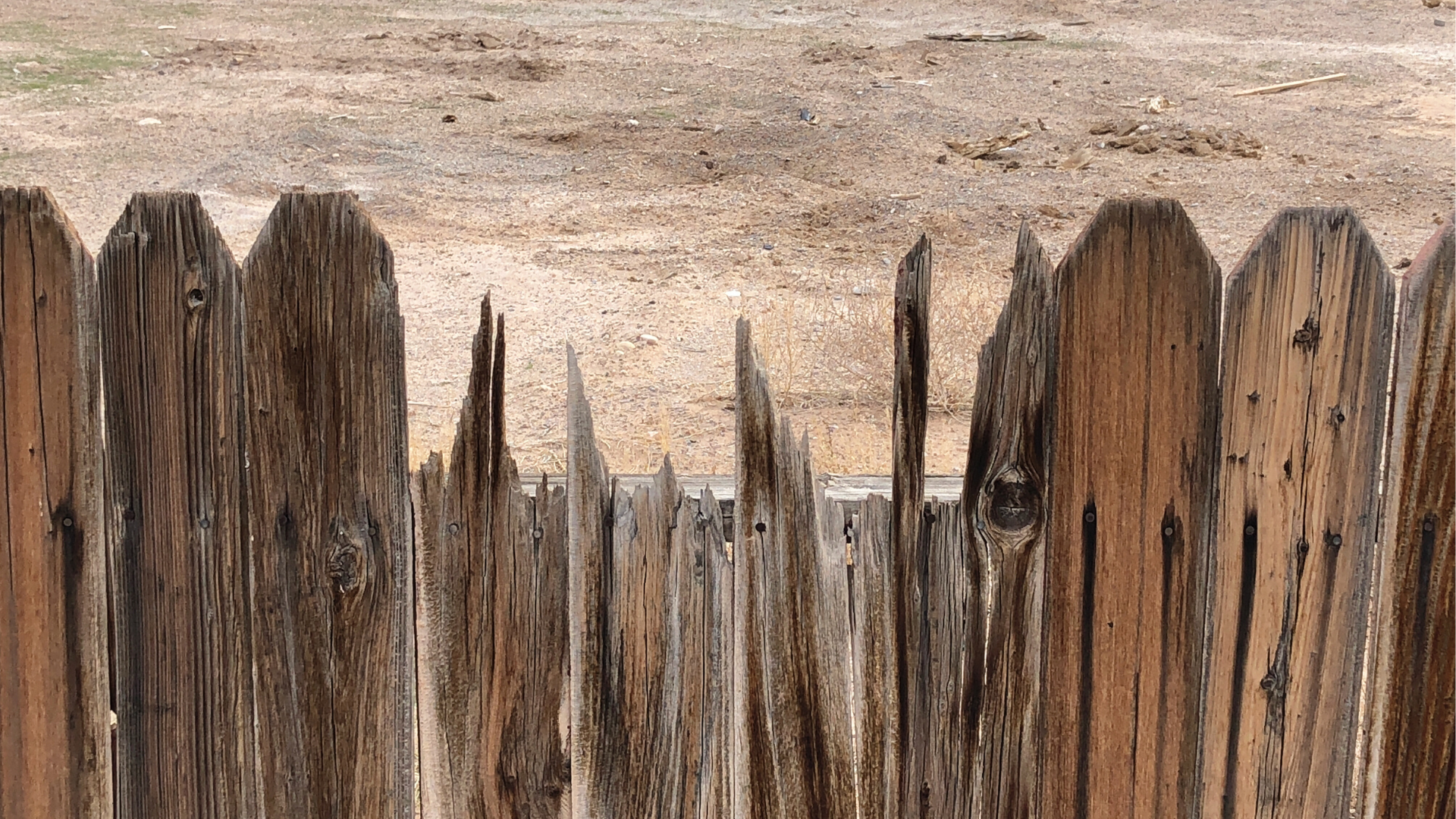 broken wooden fence